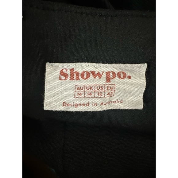 SHOWPO Smooth Talker Black Mini Flounce Skirt - Sz 10 - Picture 4 of 5